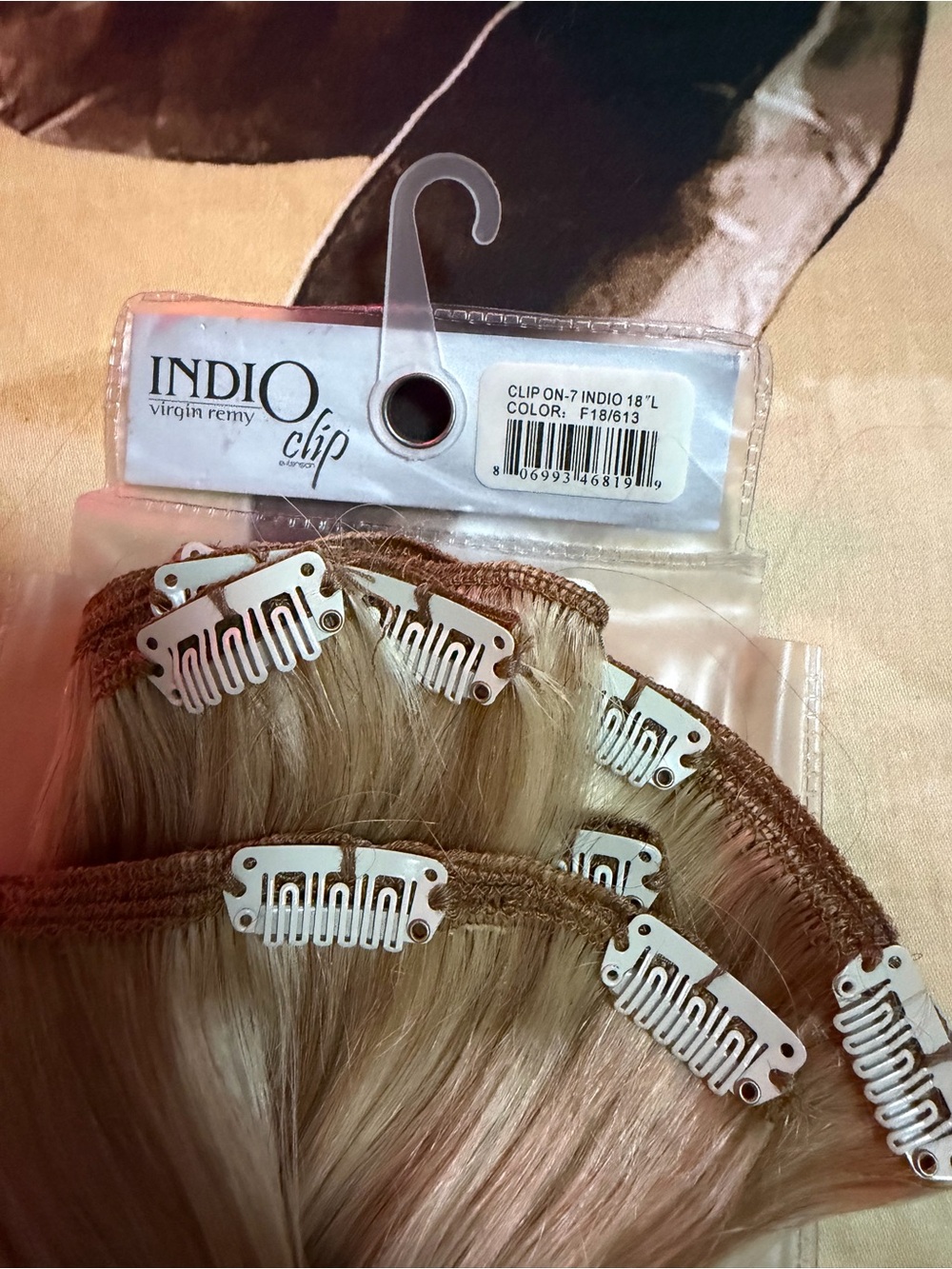 Indigo Human Hair 100% Clip-In Hair Extensions - Light Blonde